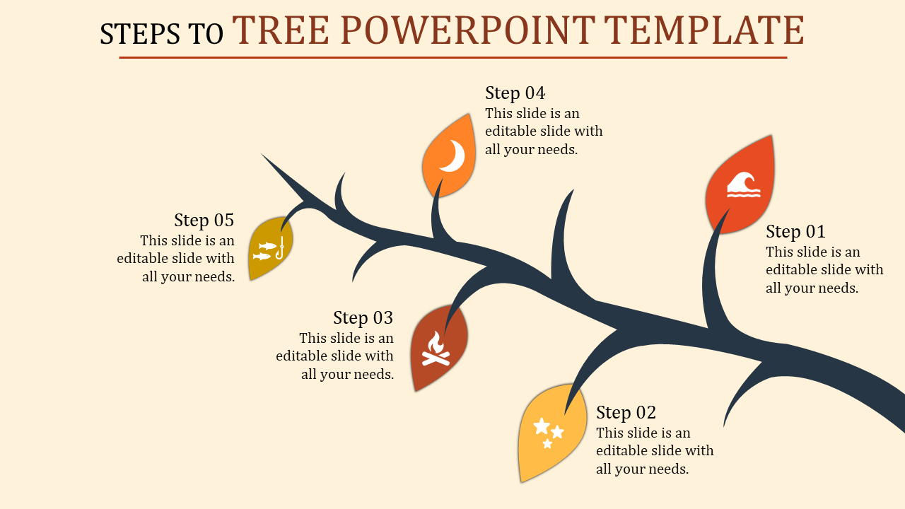 tree powerpoint template-Steps To Tree Powerpoint Template